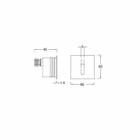 bambu-t wall recessed luminaire led series dimenrion