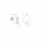 ogi wall recessed led series luminaire dimension